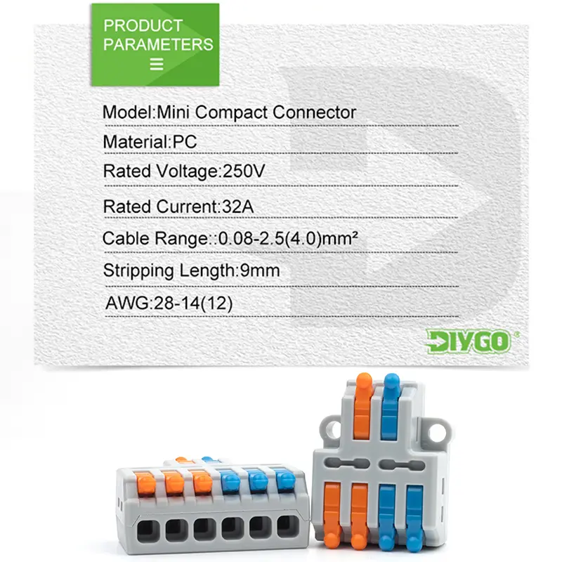 5PCS Fast Wire Connector Push-in Electrical Terminal Block Universal Splicing Wiring Cable Connectors For Cable Connection SPL ﻿ - Image 2