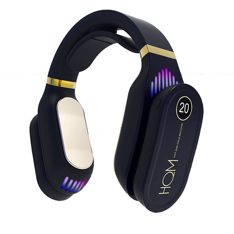 

HAEGER Mini Portable Air Conditioner Neck Fan Rechargeable Small Bladeless Fan Cooling USB Silent Fan Air Cooler(Black)