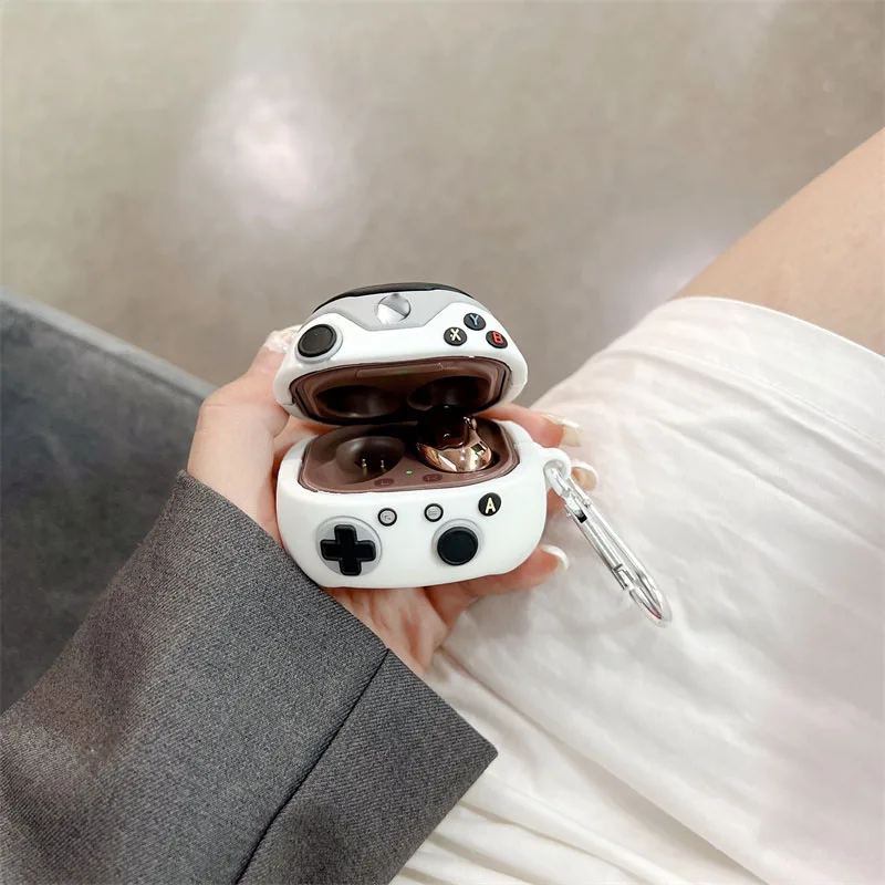 

3D чехол для наушников с Bluetooth для Samsung Galaxy Buds Live, силиконовый чехол для игровой консоли с ручкой и зарядным устройством для Samsung Buds Pro 2