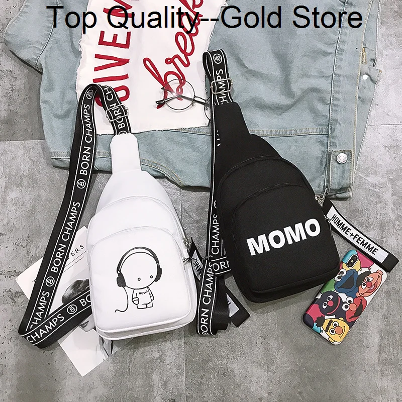 

Men's Sports Chest Bag New Street Trend Hip Hop Couple Women's Students One Shoulder Mobile Phone Small Backpack Messenger