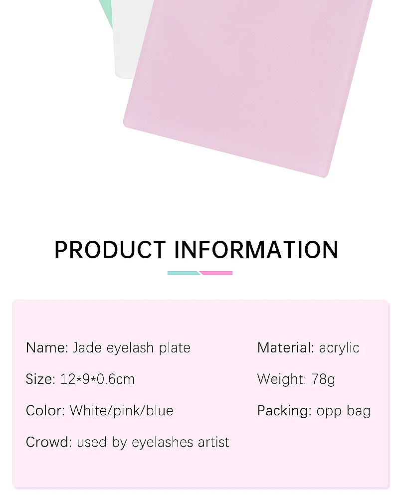 Acryl Jade Stein Wimpern Platte Tablett Pfropfen Falsche Wimpern Verlängerung Halter Kleber Palette Bord Stehen Pad Make-Up Dichtung Werkzeuge – Detail 2