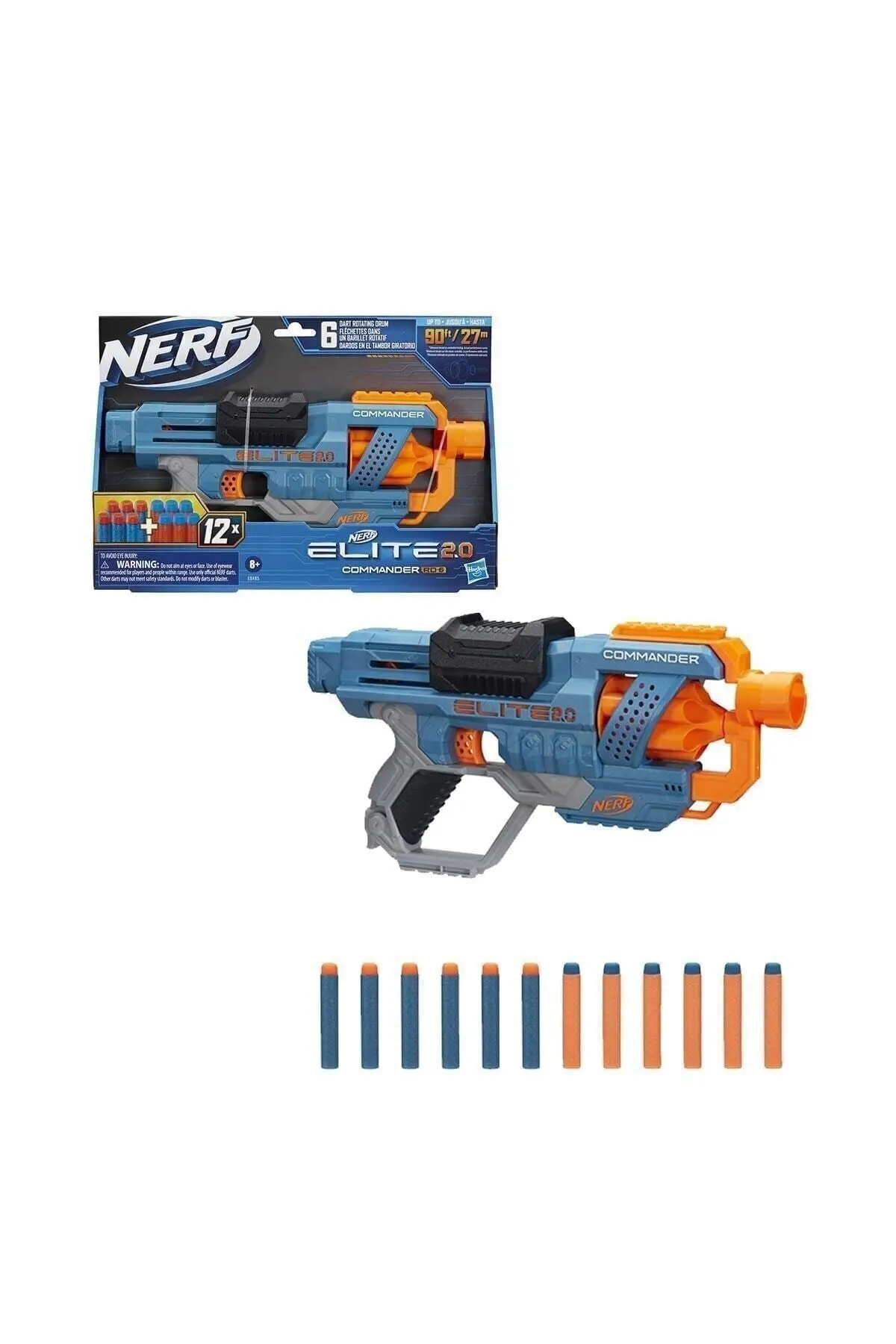 Lança Dardos Nerf Elite 2.0 Commander Rd-6 Tambor Giratório para 6