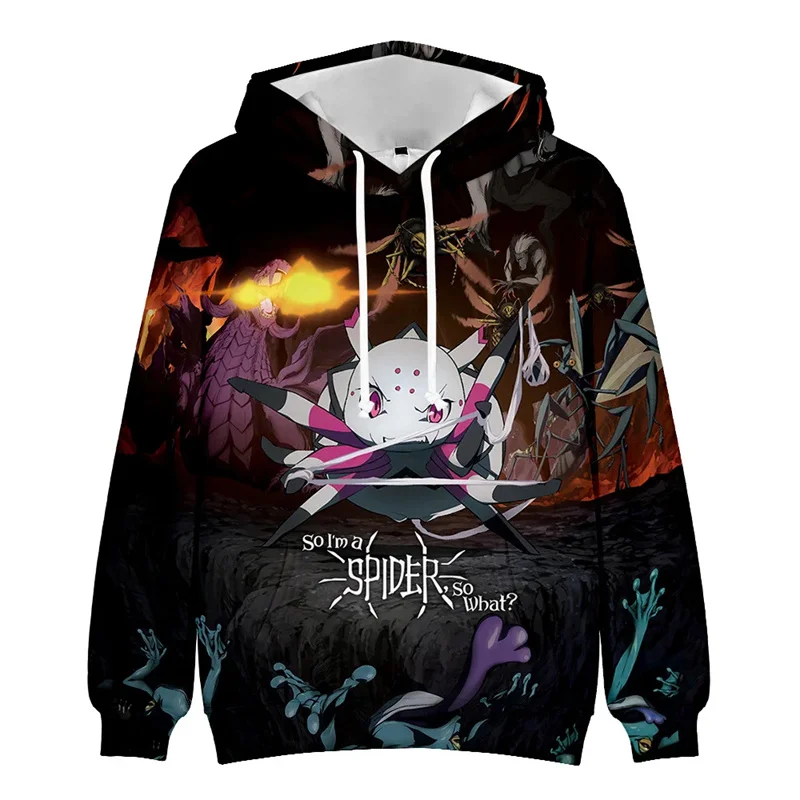 

Adventure Anime So I'm A Spider, So What？3D Printed Manga Hoodie For Men Individuality Women Hoody Pullover Sweashirts Autumn