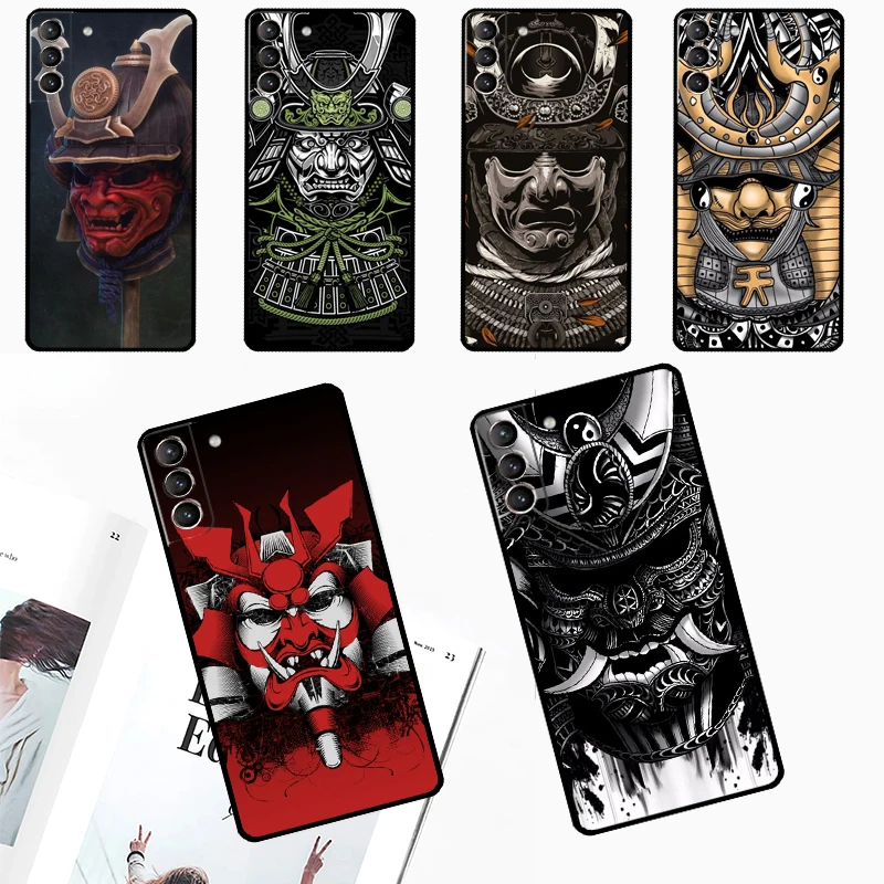 Custodia Per Casco Samurai Japanese Warrior Mask Per Samsung Galaxy S24 Ultra S23 S22 S21 Plus S20 Fe S8 S9 S10 Note 10 20 Ultra Cover