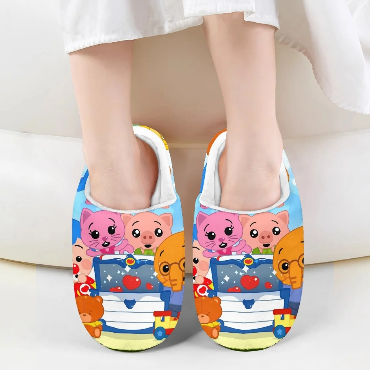 

Тапочки детские зимние фланелевые, мягкие хлопковые, дышащие, с мультяшным рисунком плима, для улицы, путешествий, домашние тапочки для мальчиков и девочек