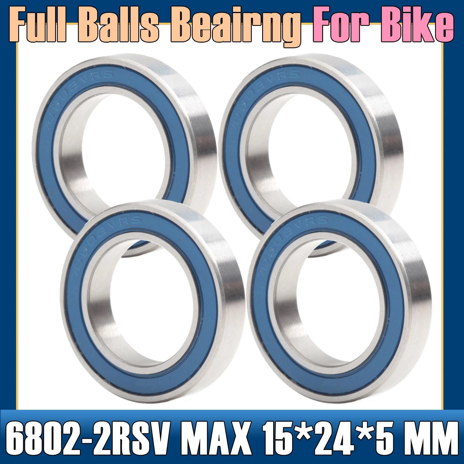 besteden compileren Is aan het huilen 6802 Vrs Max Lagers 15*24*5Mm (4 Stuks) fiets Pivot Chrome Steel Blue  Verzegelde Met Vet 6802LLU Winkelwagen Volledige Ballen Lager|Lagers| -  AliExpress