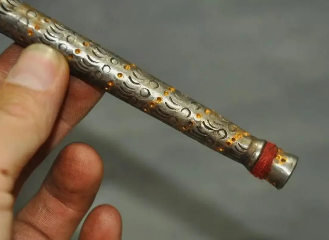 old Tibet Meteorite iron Tiantie skull Vajra Dorje Phurpa Exorcism Talisman faqi 3