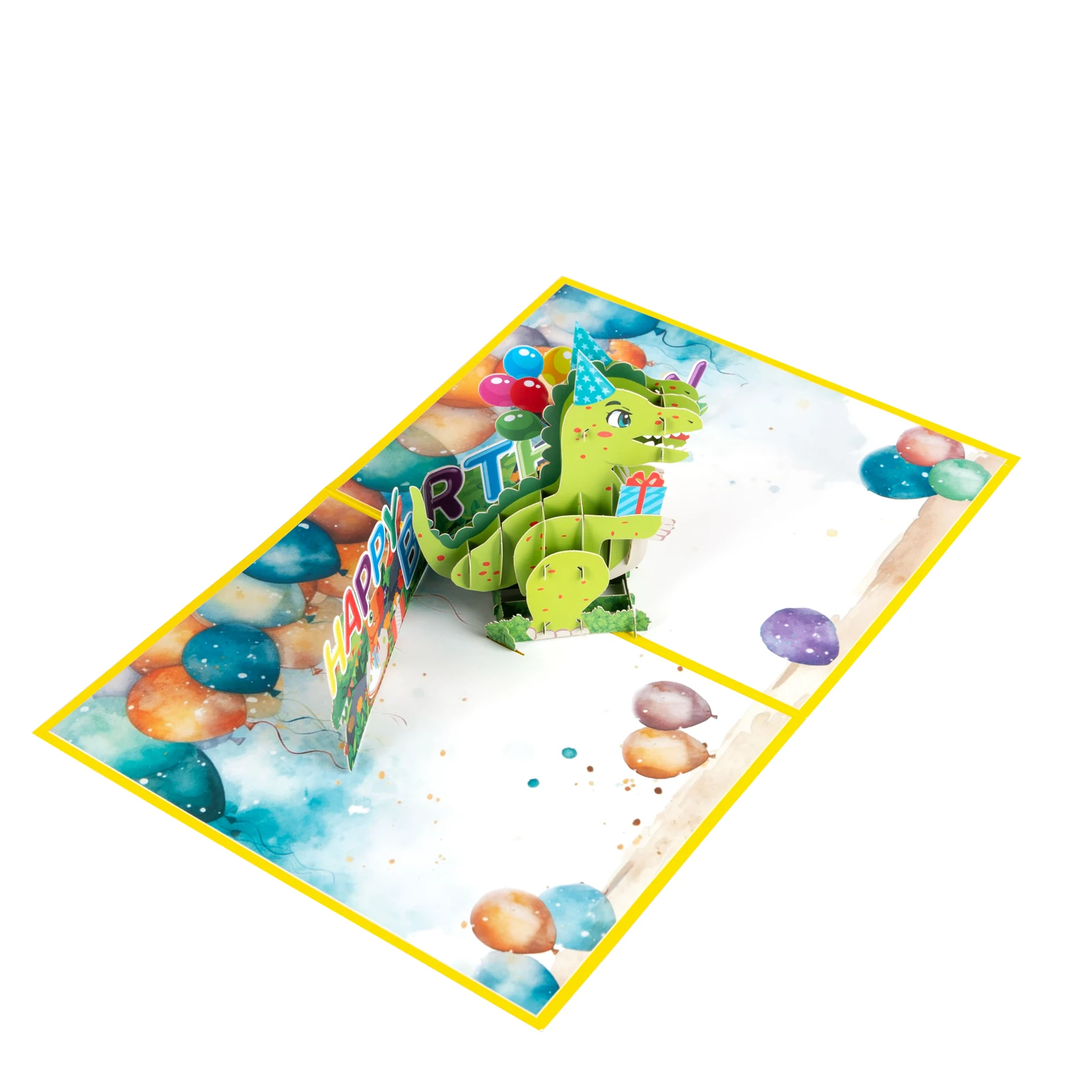 Pop Up Card with Dinosaur Design Handmade 3D Popup Birthday Cards for Daughter Son Nephew Niece Kids on any Occasion