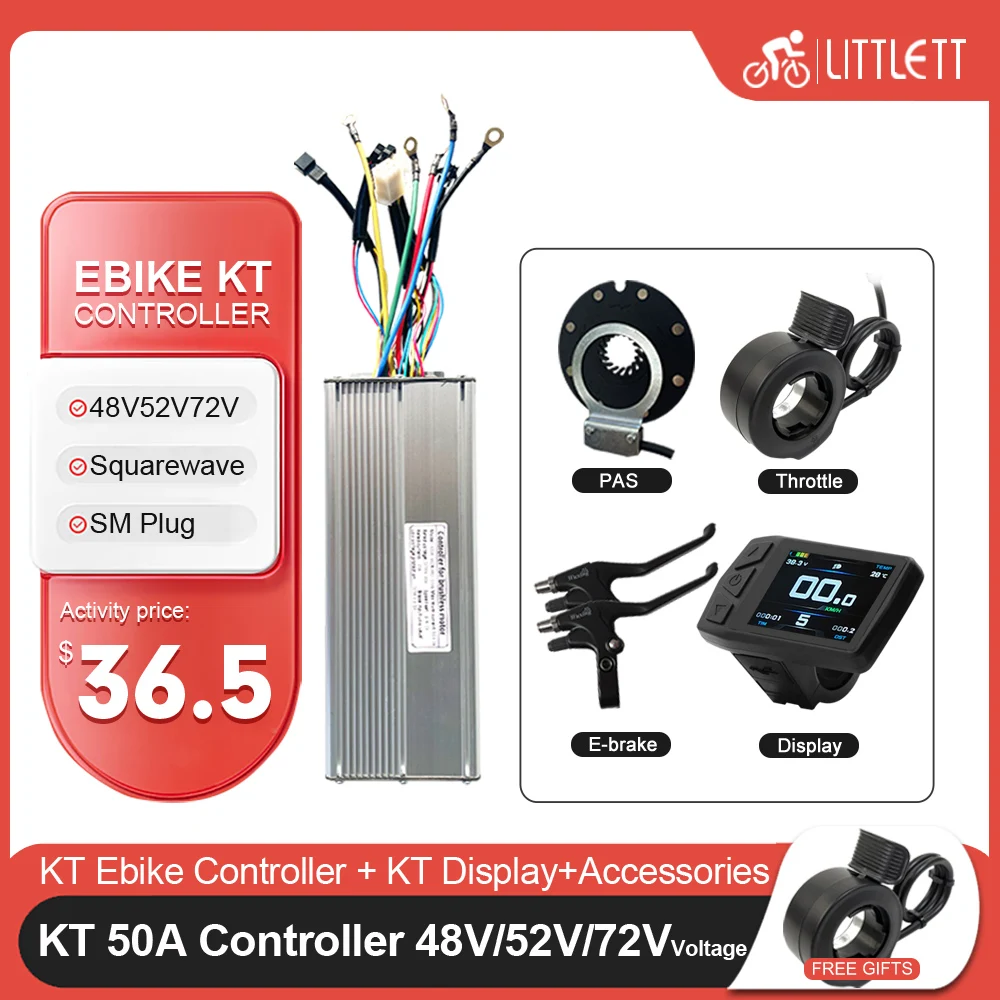 Contrôleur 36V 48V 35A Moteurs KT Contrôleur électrique Vélo 36V/48V 35A - Compatible Moteurs KT 1000W-1500W - Protection étanche Contrôleur Vélo 1000- 1500W