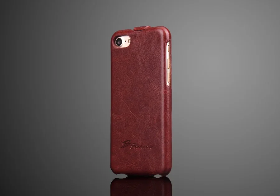 Genuine Leather Vertical Flip Luxury Phone Cover Case