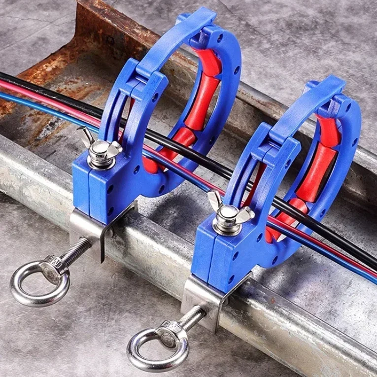 2pcs bridge pay off auxiliary pulley afjustable thickened bottom hanging dual-use 65mm stainless steel pay off auxiliary pulley