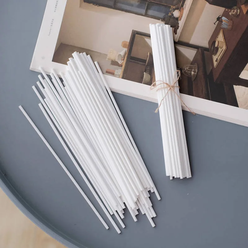 Reed diffuser stick fragrance diffuser refill stick aroma diffuser sticks 100pcs Reed Diffuser Sticks Set 3mm 8 inch Fiber Reed Aromatherapy For Bedroom Office Bathroom Living
