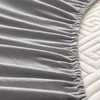 Waterproof Fitted Sheet With Elastic Band Bed Sheet Quilted Mattress Cover Solid Color Mattress Protector Queen Size Bed Cover 6