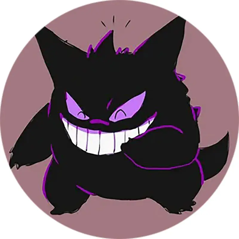 Stylish Black Gengar Phone Grip and Stand Holder