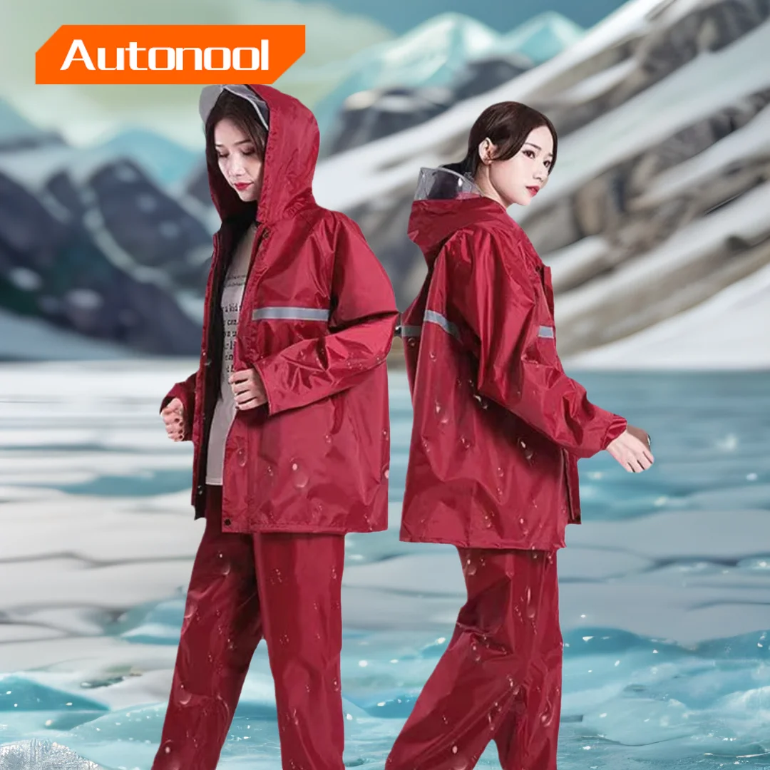 Adult Thick Waterproof RainCoat Rain Coat Motorcycle Rainsuit Motorcycle Rainwear Suit Reflective Riding Raincoat motorcycle raincoat raincoat suit bike raincoat