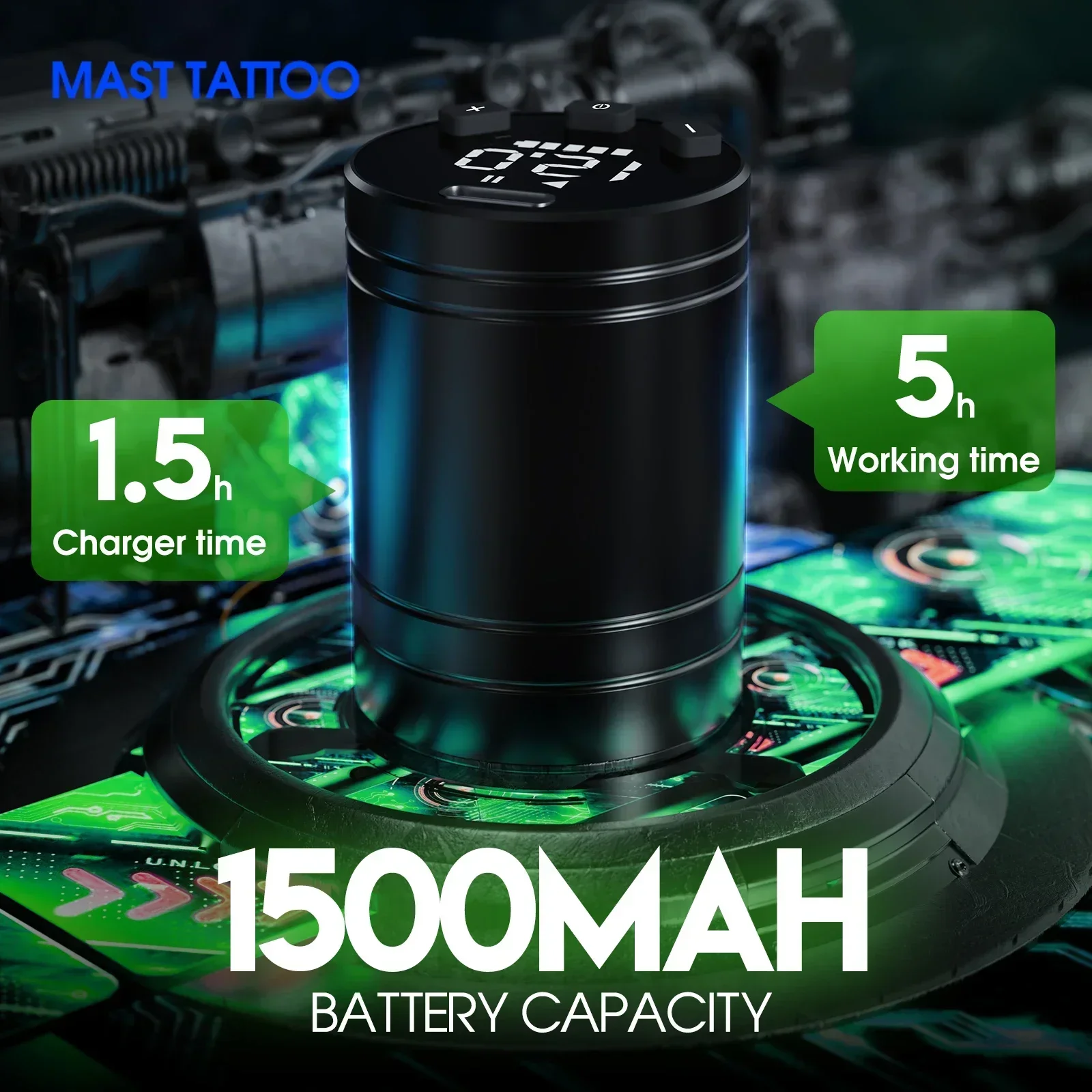 Dragonhawk AMOR Adjustable Stroke Coreless Motor Wireless Tattoo Pen Cartridge Tattoo Needle and Ink Machine Kit Complete