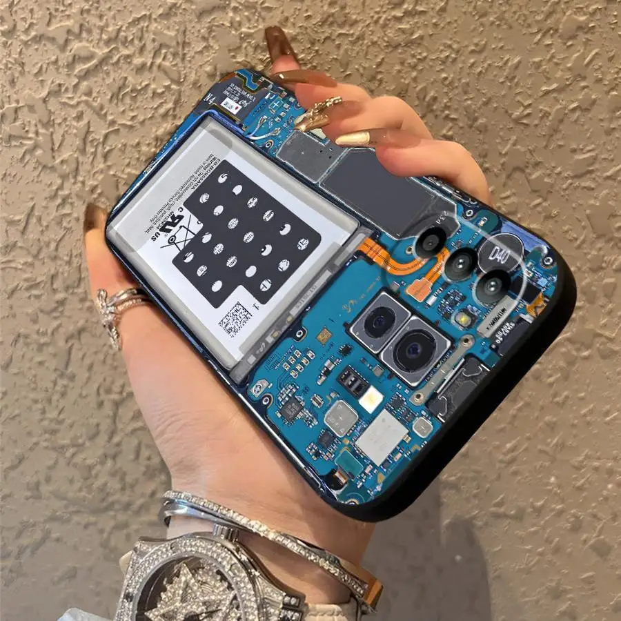 Premium Black Motherboard Circuit Board Protective Case