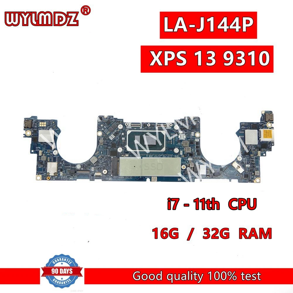 

LA-J144P i7-1185G 7 CPU 16G /32G RAM материнская плата для ноутбука Dell XPS 13 9310 материнская плата CN 07P9Y7 0CDKXN тест ОК
