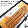 faux cils individuels épais 0.1/60 unités/boîte, extensions 3D