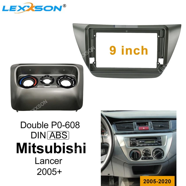 Car Fascia For Mitsubishi Lancer 2005 06 07 08 09 10 11 12+ 2019 Double Din  Car DVD Frame Audio Fitting Adaptor Dash Panel Kits - AliExpress