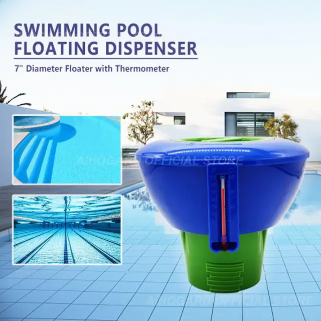 Úszómedence Úszó Kémiai Klór Adagoló Hőmérővel Fertőtlenítő Automatikus Applikátor Szivattyú -Medence Tisztítószerszámok - Image 4