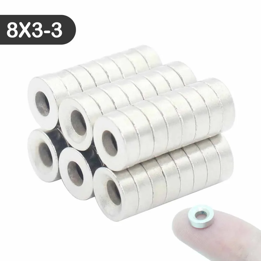 Neodymium magnets 5-100 pcs strong countersunk round NdFeB N35 permanent with hole