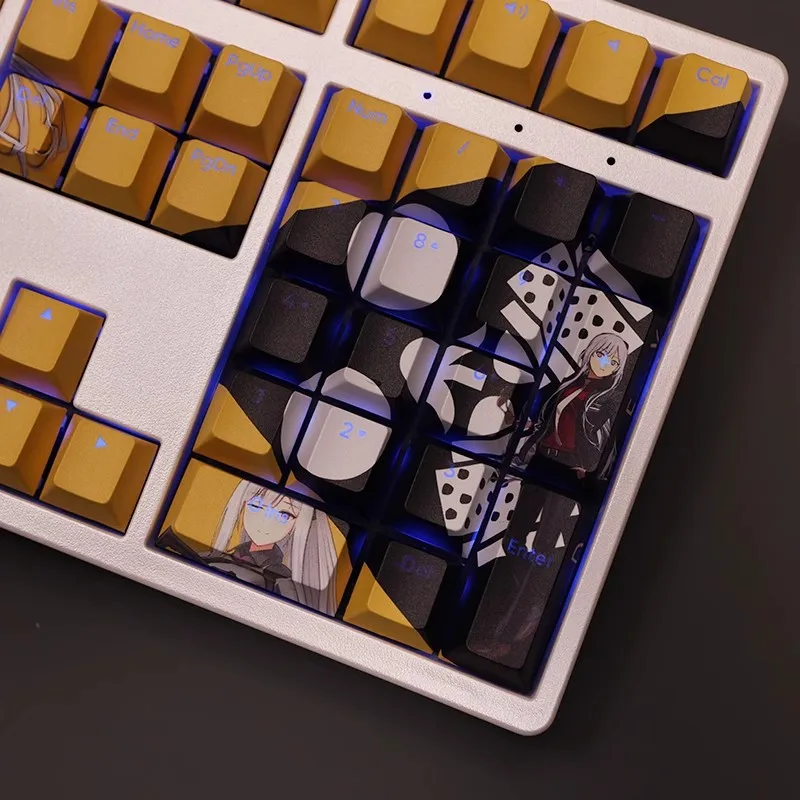 Meninas Frontline Ak12 Keycap Pbt Sublimação de Tintura Backlit Anime Gaming Key Caps para Ansi 61 87 104 108 Chaves Set - Imagem 4