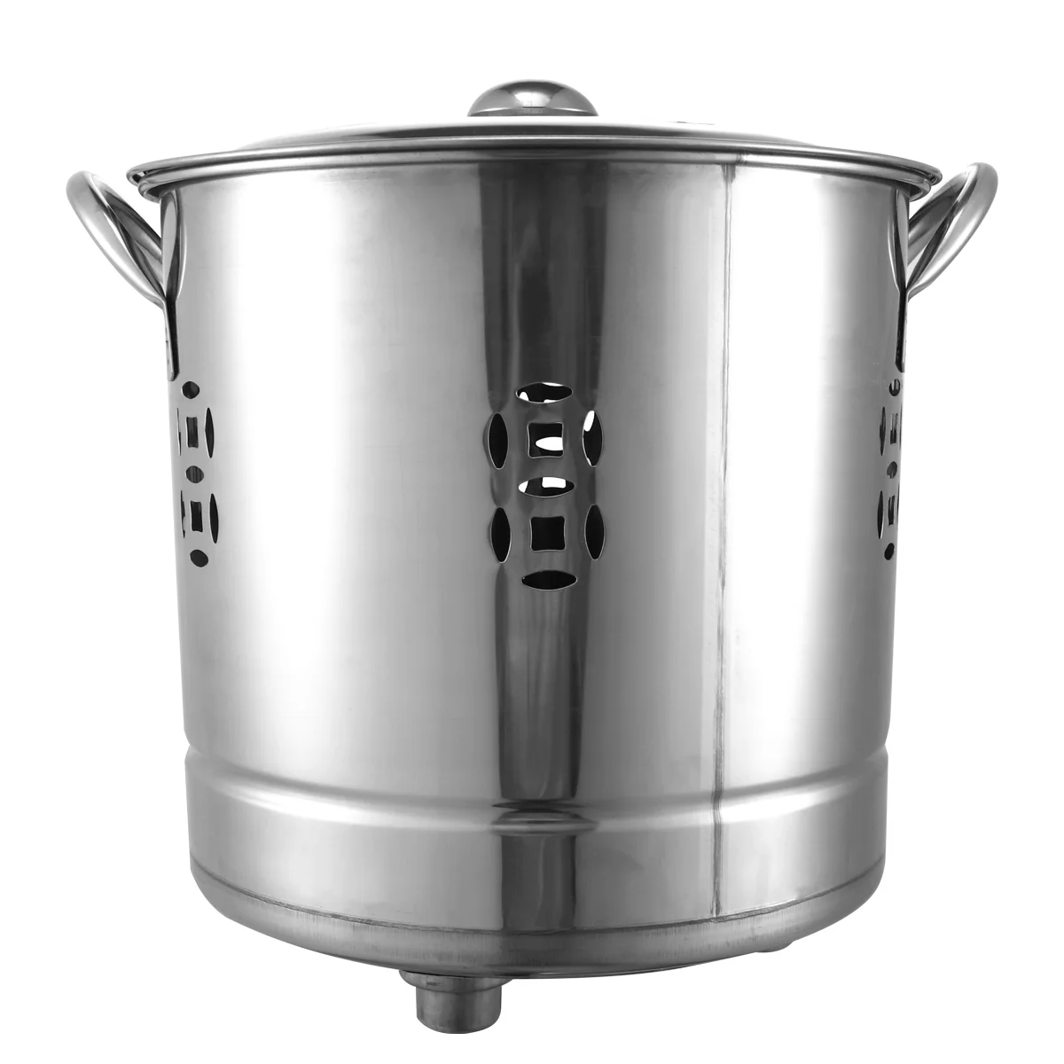 

2 Pcs Incinerator Metal Trash Can Stainless Steel Bin for Home Fireplace with Cover