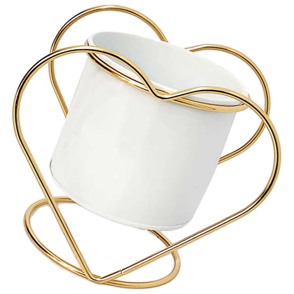 

Iron Frame Flowerpot White Pots Small Vases for Home Decor Succulent Plants Indoor House Metal Flowers