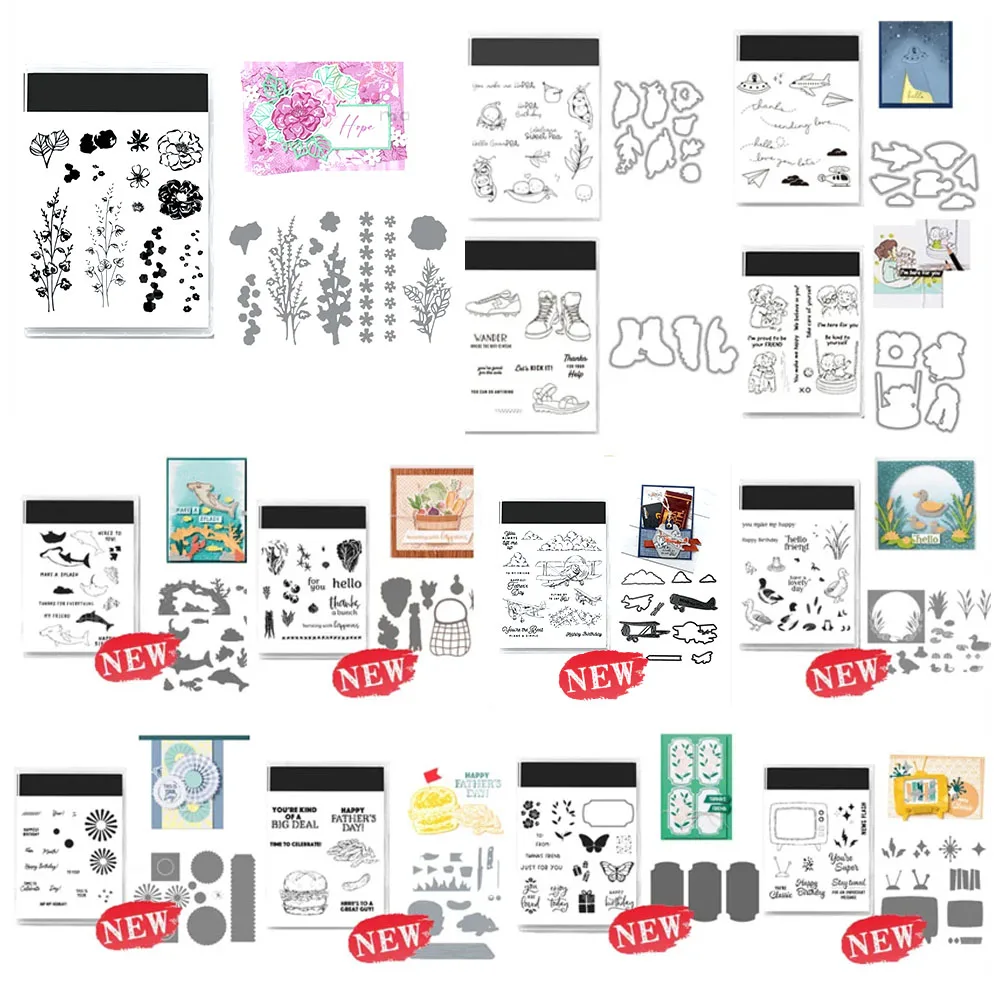 Flower Stamp And Die sets New Arrivals 2024 DIY Scrapbook Paper Cards Embossing Template Stamping Plate Stamps Dies Craft