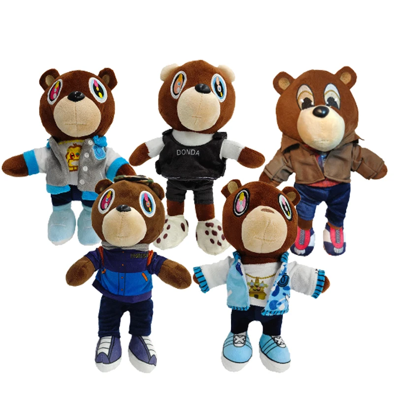 

NEW Anime Kanye Teddy Bear Plush Toy Doll Cute Cartoon Bear Dolls Stuffed Soft Toy Christmas Birthday Gift for Children Kids