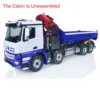 8X8 LESU 1/14 Scale RC Hydraulic Dump Truck Tipper Kit Cabin Finished Crane Car Remote Control Dumper Vehicle Light Sound Set 1