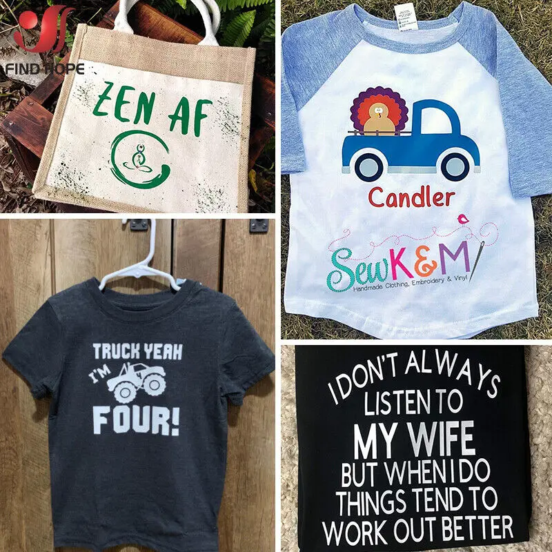 12in x 10in PU Heat Transfer Vinyl Iron on T-shirts HTV Printing Pattern Clothes Fabric Decoration Film Dropshipping For Cut