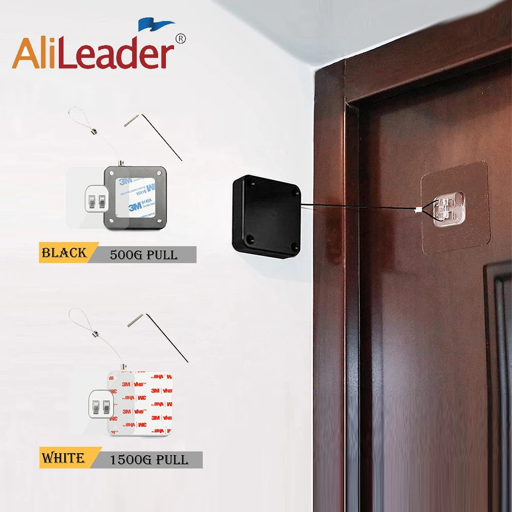 Door Closer 1 Pcs 500g-1500g Tension Automatic Door Closer No Punching Sliding Door Closing Device Household