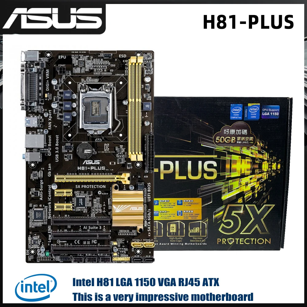 Asus-H81-PLUS-Motherboard-intel-H81-LGA-1150-DDR3-SATA3-USB3-0-2-DDR3 ...