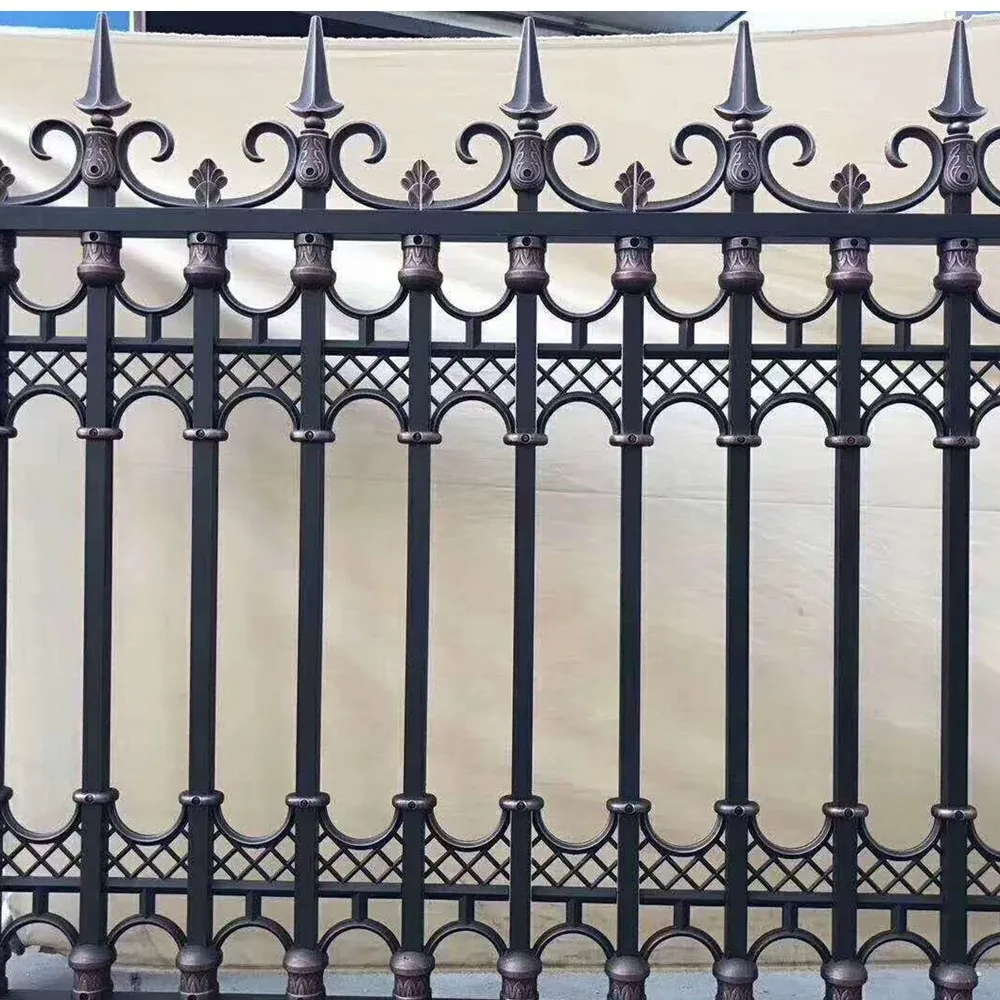 HomeUseAluminumWroughtIronFenceMetalFencesPanelOrnamentalGardenFencesIronFencing