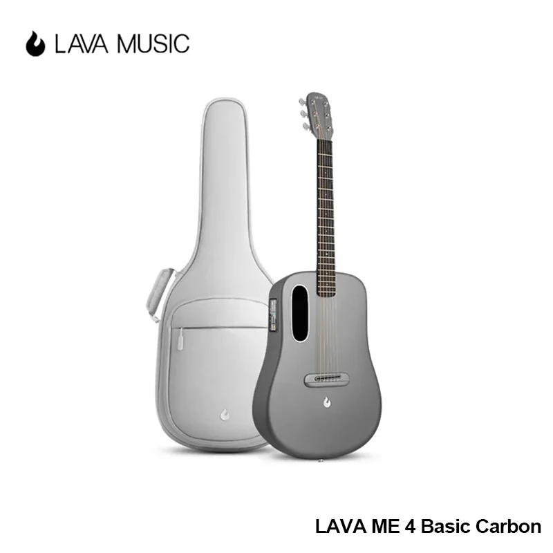 

LAVA ME 4 Basic Carbon Fiber Acoustic Electric Smart Travel Guitar HILAVA 2.0 System with 3.5 inch TouchScreen FreeBoost 3.0