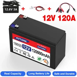 New 12V 45Ah 50Ah 100Ah 120Ah lithium Battery Pack Lithium Iron Phosphate Batteries Built-in BMS For Solar Boat+12.6V Charger