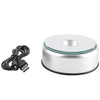 Display Turntable Base For Crystals Glass Art,LED Colored Rotating Crystal Display Base Stand With USB Cable 1