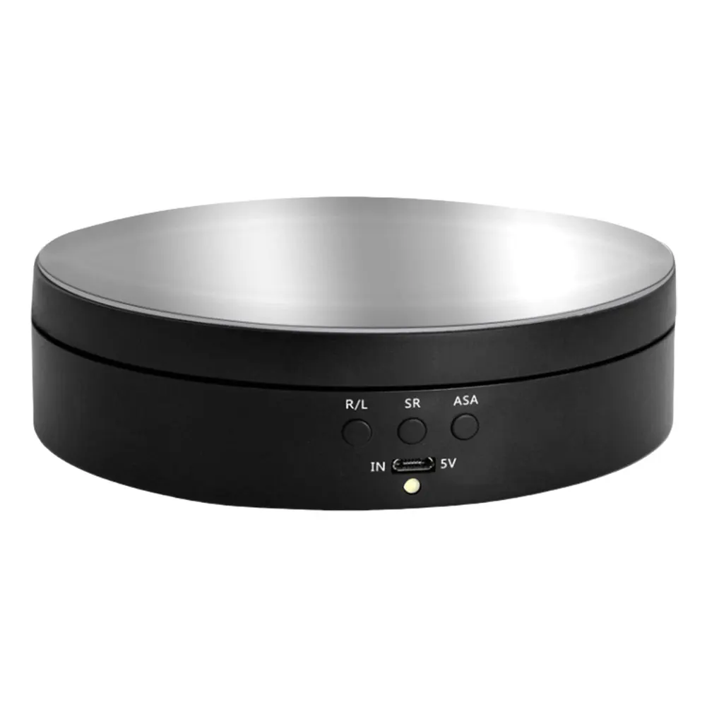 360도 전동 회전 턴테이블, 사진 촬영 제품, 보석, 시계, 3D 모델용 3단 속도 조절 회전 트레이
