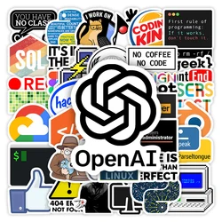 Geek - Themed Waterproof Programming Stickers for Laptops, Luggage, and Phones (25pcs - RANDOM)