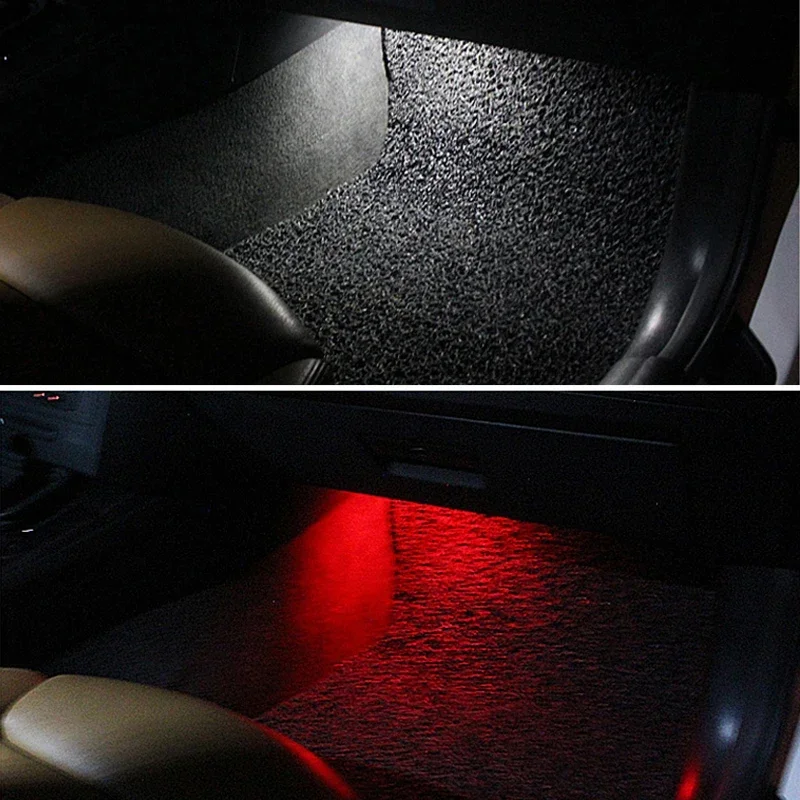 BMW F10 F11 F20 F22 F25 F26 F30 F32 F34 F47 F48 1 3 5 X3 X4 series Car Footwell Ambient Light Atmosphere Lamp LED 2Pcs