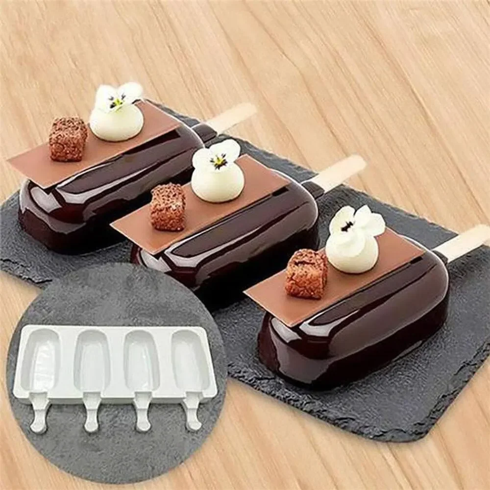 Ice cream mold Silicone Ice Cream Mold Magnum Silicone Mold DIY Fruit Juice Ice Pop Cube Maker Tray Popsicle Mould Baking Accessorie