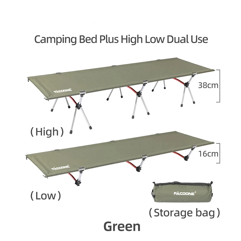 thumbnail image 1 of PACOONE-cuna portátil para acampar, cama plegable ligera para dormir, senderismo turístico, mochilero, tienda de campaña, cama individual para exteriores, 1 of 4
