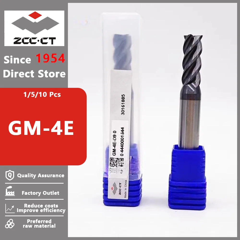 ZCC.CT GM-4E 4 flety płaskie ogólne stałe frezy z węglika D1