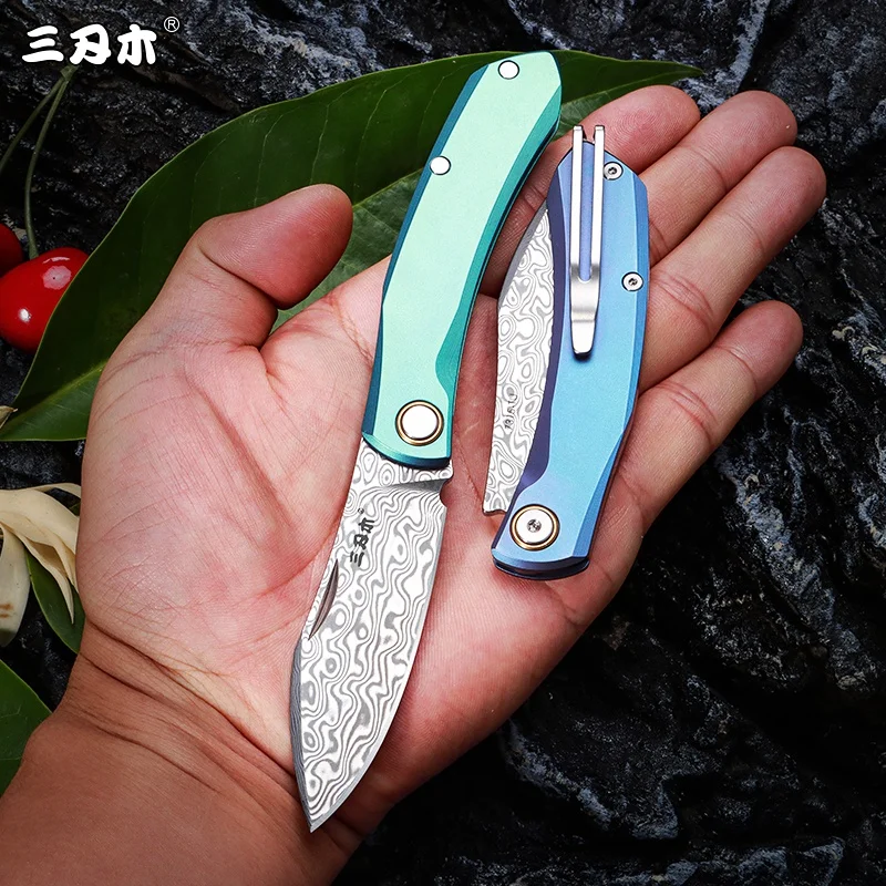 Titanium Sanrenmu Titanium Pocket Knife Folding Knife Titanium