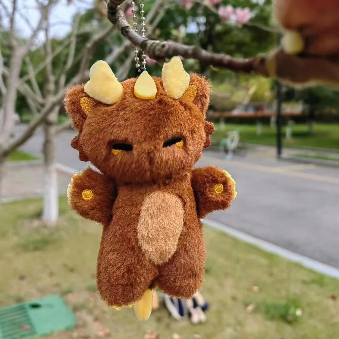 

Anime Genshin Impact Cosplay Cute Zhongli Little Dragon Keychain Plush Dango Pendant Accessories Gift Bag Charm