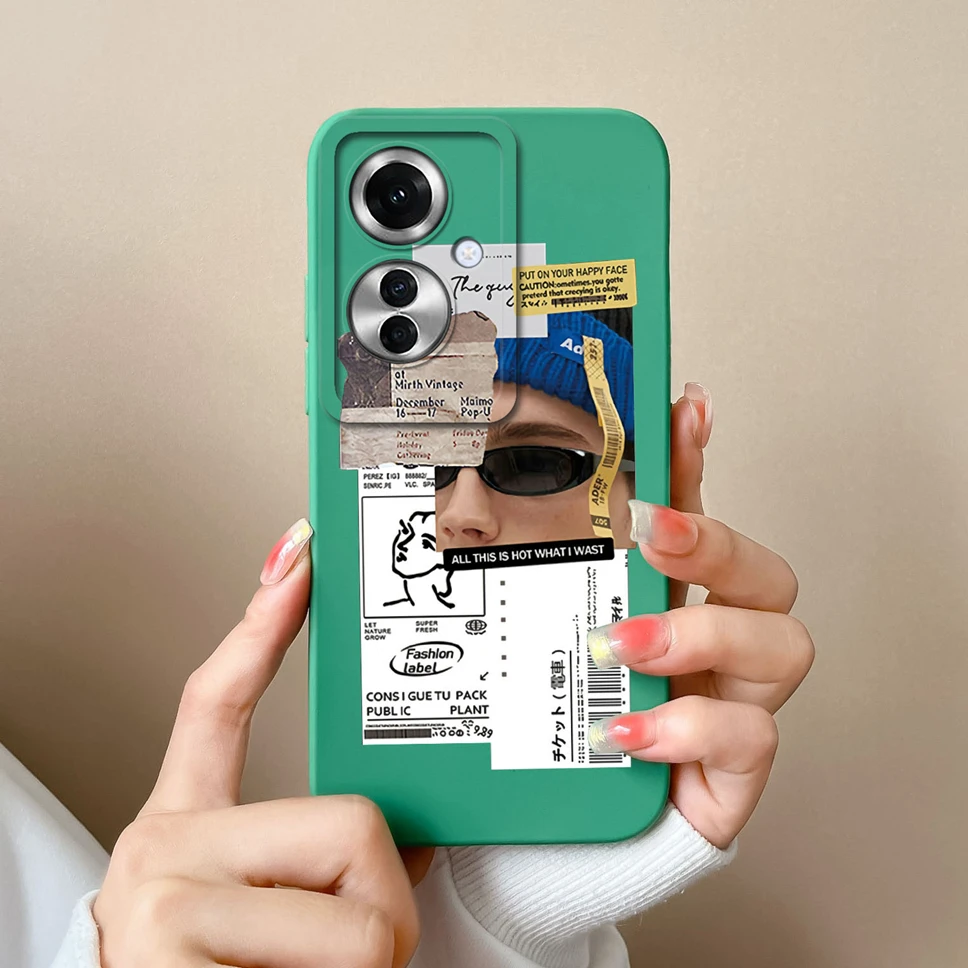Stylish Cute Girl Shockproof Liquid Phone Cover - Smooth and Fashionable Design