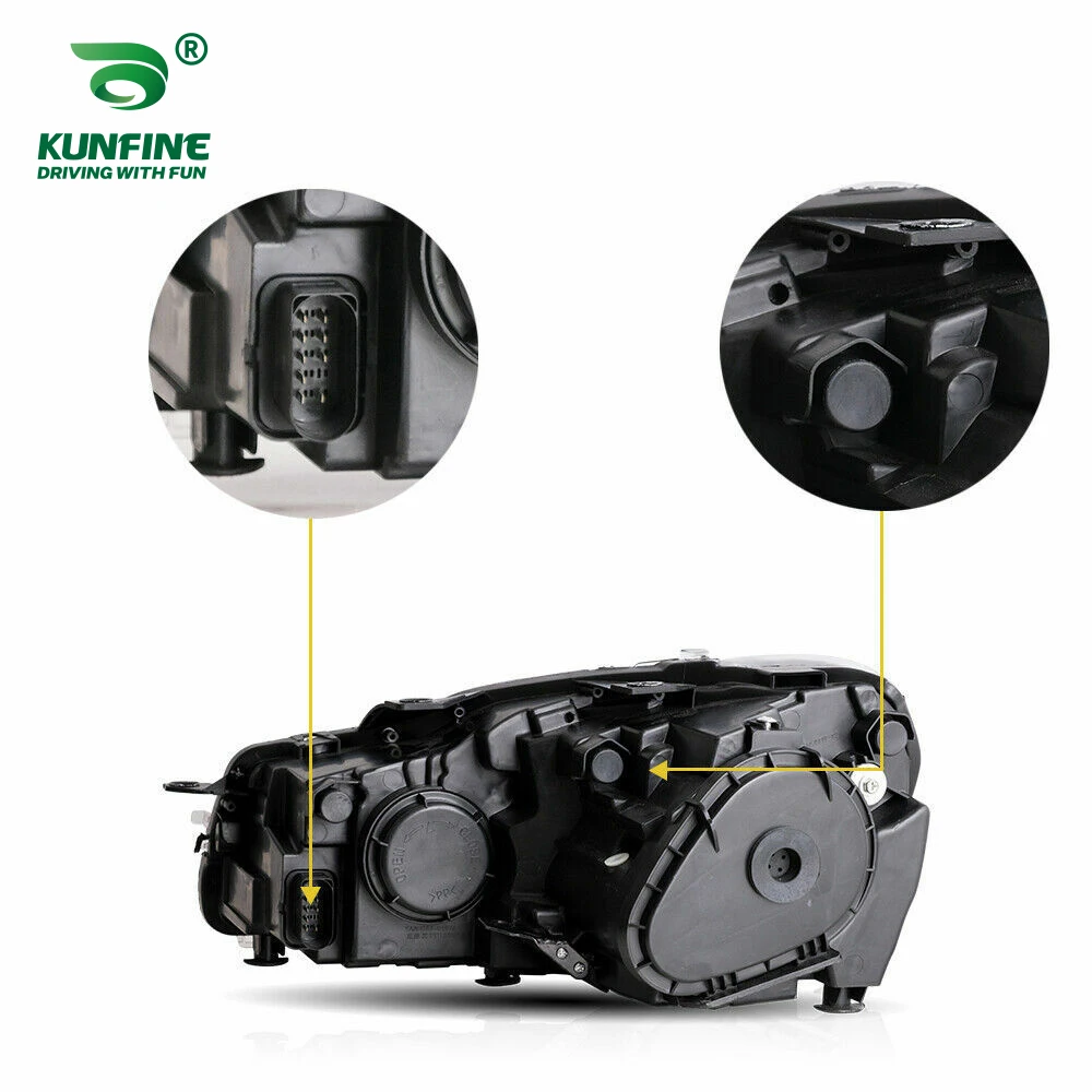 차량용 페어 헤드라이트 어셈블리, VW Golf6 MK6 2010-2014 튜닝 헤드라이트 램프 부품, 주간 주행등 Bi Xenon 프로젝터 렌즈