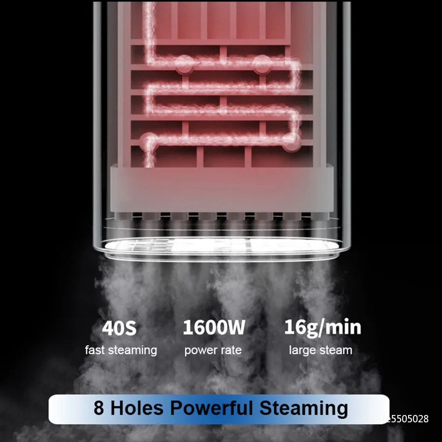 1600W Handheld Steamer for Clothes Portable Foldable Travel Steam Iron Garment Steamer Multiple Use 110V-240V 3 Speed Adjustable